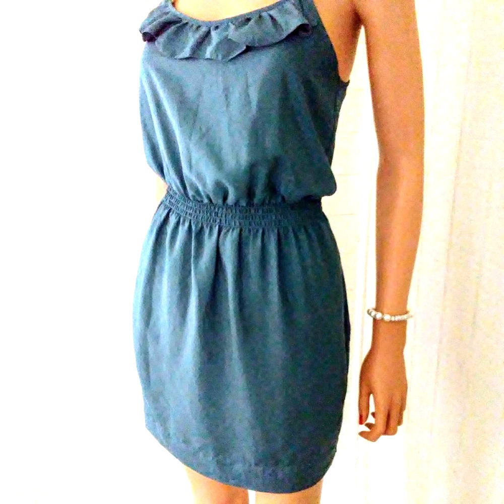 Dark Teal Blue Green Dress
